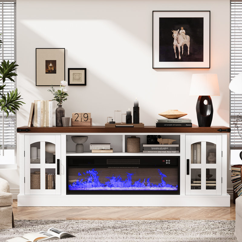 Electric fireplace credenza discount